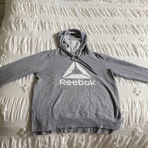 Reebok Womens Hooded Sweatshirt- Light Gray